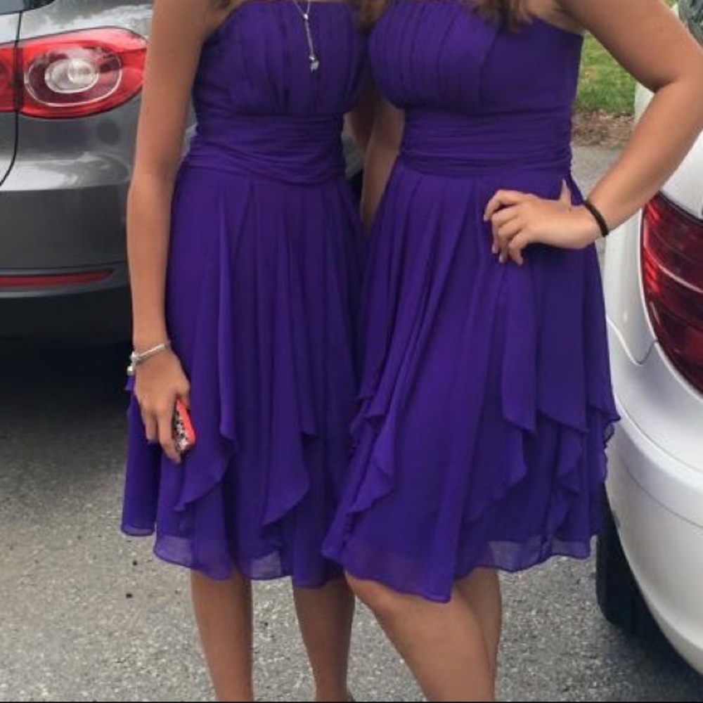 Two Purple David’s Bridal Dresses